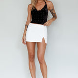 Jaydelle Halterneck Diamante Top Black