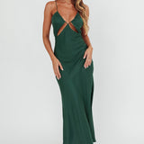 Casa Nova Cut-Out String Dress Emerald