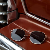 Peta And Jain Farrah Gold Aviator Sunglasses Black