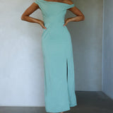 Miriam On-Off Shoulder Midi Dress Pistachio