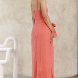 Euro Trip Wrap Midi Dress Watermelon