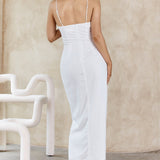 Euro Trip Wrap Midi Dress White