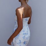 Euro Trip Wrap Mini Dress Nautical White