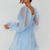 I've Got Sunshine Long Sleeve Mini Dress Light Blue