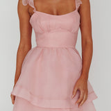 I've Got Sunshine Ruffle Strap Mini Dress Blush