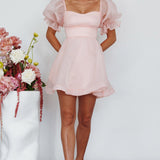 I've Got Sunshine Puff Sleeve Mini Dress Blush