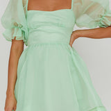 I've Got Sunshine Puff Sleeve Mini Dress Mint