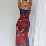 Arcadia Off-Shoulder Sleeve Midi Dress Red