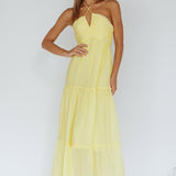 Asiah Halterneck Maxi Dress Lemon