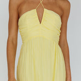 Asiah Halterneck Maxi Dress Lemon