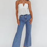 Asiah Halter Neck Cami Top Off White