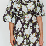 Momentum Off Shoulder Maxi Dress Floral Black
