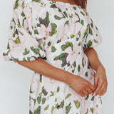Momentum Off Shoulder Maxi Dress Floral Pink