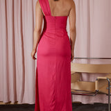 La Sierra Buckle Bust Midi Dress Barbie Pink