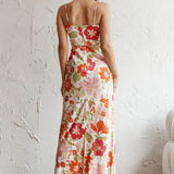Sea Change Twist Bust Midi Dress Floral White