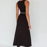 Del Sol Diamante Rope Maxi Dress Black