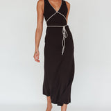 Del Sol Diamante Rope Maxi Dress Black