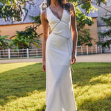 Del Sol Diamante Rope Maxi Dress White