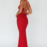 Nouveau U-Neckline Midi Dress Wine