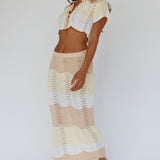 May Blooms Button Up Crop Top Lemon Butter