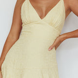 New Vibes Layered Hem Maxi Dress Lemon