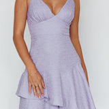 New Vibes Layered Hem Maxi Dress Lilac