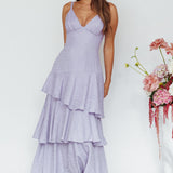 New Vibes Layered Hem Maxi Dress Lilac