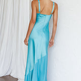 Front Row Scoop Neck Midi Dress Teal