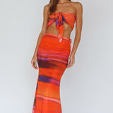 Just Like That Multiway Midi Dress & Scarf Orange