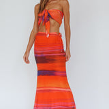 Just Like That Multiway Midi Dress & Scarf Orange