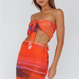 Just Like That Multiway Midi Dress & Scarf Orange