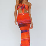 Just Like That Multiway Midi Dress & Scarf Orange