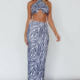 Just Like That Multiway Midi Dress & Scarf Navy