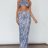 Just Like That Multiway Midi Dress & Scarf Navy