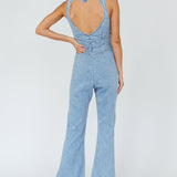 Teigan Heart Back Sleeveless Jumpsuit Light Denim