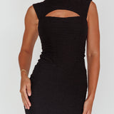 Osaka Lace-Up Back Midi Dress Black