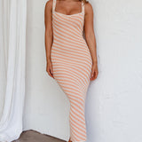 North Shore Knit Maxi Dress Striped Mango
