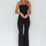 What's The Catch Strapless Jumpsuit Black