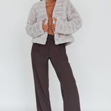 Back To Basics High Waist Pants Charcoal