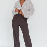 Back To Basics High Waist Pants Charcoal