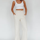 Back To Basics High Waist Pants Stone