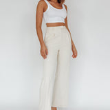 Back To Basics High Waist Pants Stone