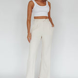 Back To Basics High Waist Pants Stone