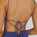 Genova Strappy Back Maxi Dress Midnight Blue