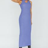 Playa Hermosa Keyhole Midi Dress Blue Violet