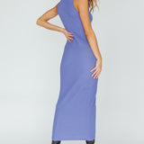 Playa Hermosa Keyhole Midi Dress Blue Violet