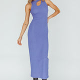 Playa Hermosa Keyhole Midi Dress Blue Violet