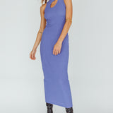 Playa Hermosa Keyhole Midi Dress Blue Violet