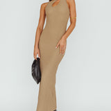 Playa Hermosa Keyhole Midi Dress Latte