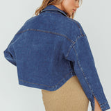 Fair Game Button-Up Jacket Dark Blue